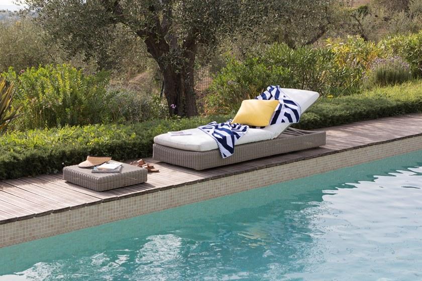 Unopiù Садовая кушетка с откидной спинкой из waprolace® Sunstripe Ssleg - Вид №2