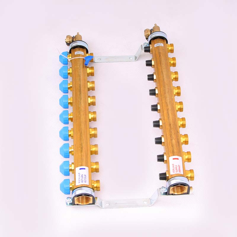 Коллекторная группа HKV с регулировочными и термостатическими вентилями WATTS Ind 1"x3/4"ЕК 9 выходов 10004186 - Вид №2