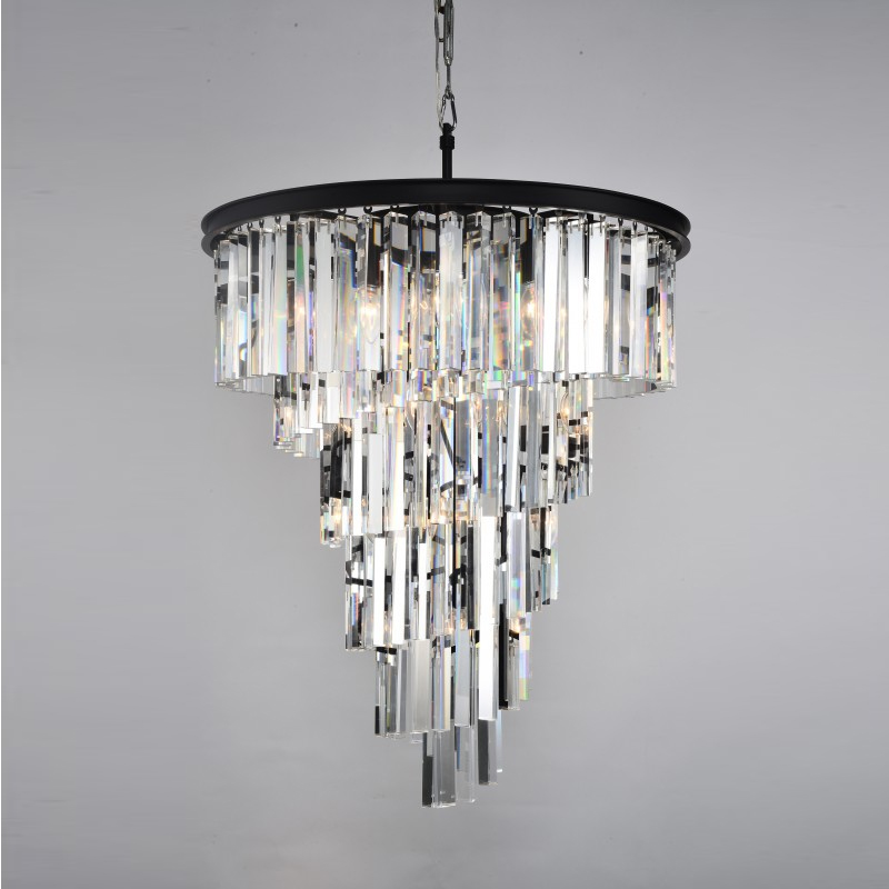 Люстра Helix clear от Delight Collection прозрачная/черная KR0262P-10/clear DELIGHT COLLECTION ДИЗАЙНЕРСКИЕ 247054 Прозрачный;черный  - Вид №2