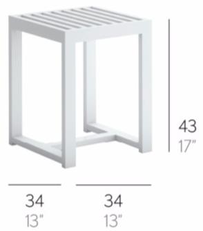 GANDIABLASCO Низкий табурет из алюминия Dna sun-id-1362463 - Вид №2