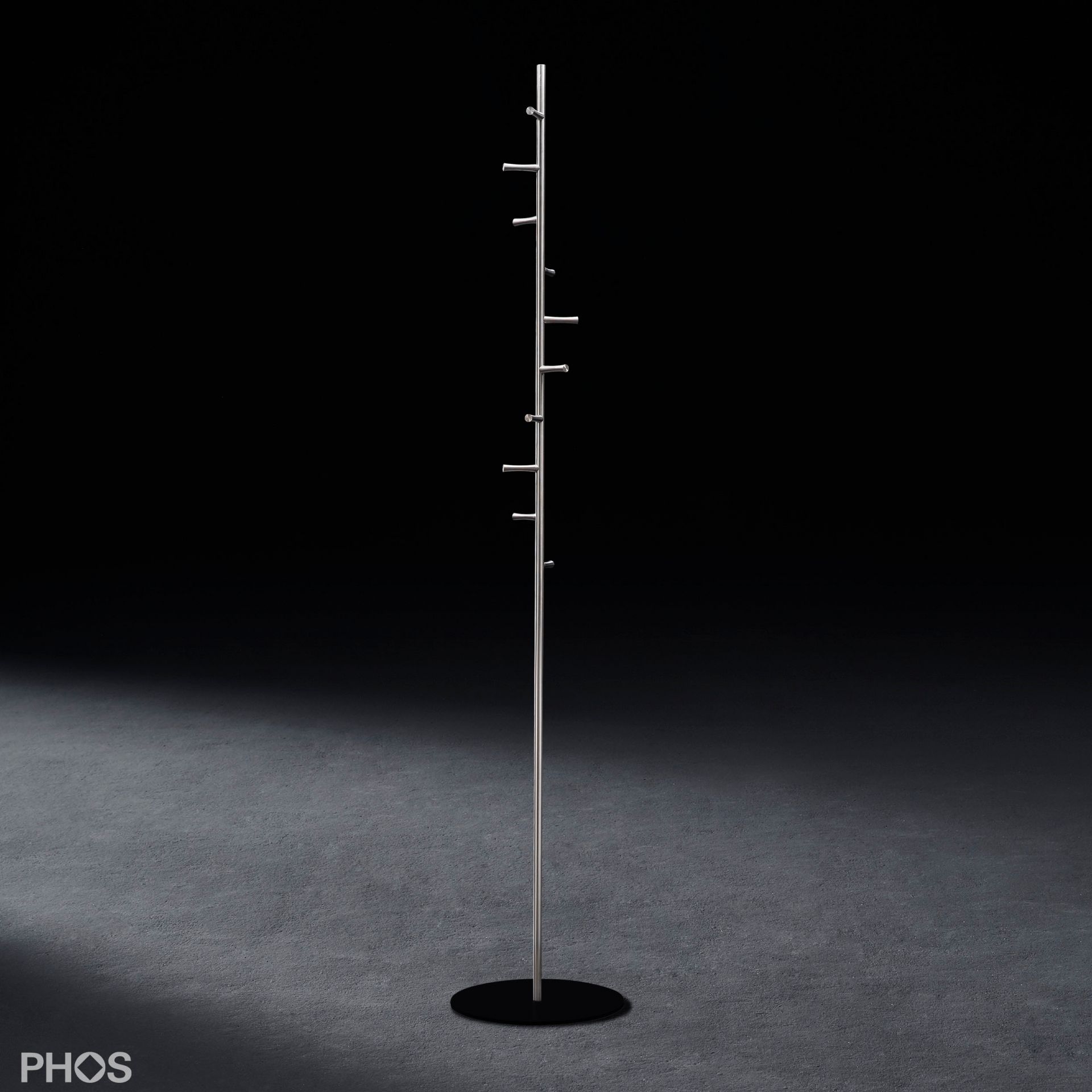 GSTH10F-B-BPS Вешалка для полотенец и вешалка для верхней одежды с 10 крючками, основание: черное PHOS  - Вид №1