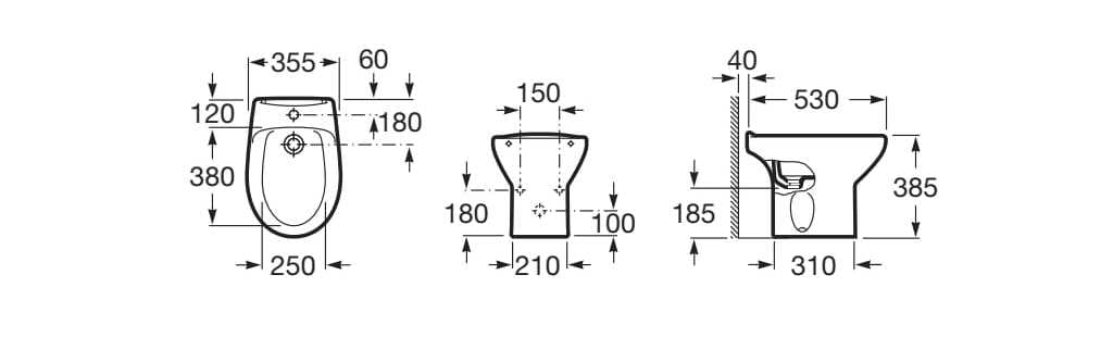 Напольное фарфоровое биде Roca Виктория ARCH-00038648 - Вид №2