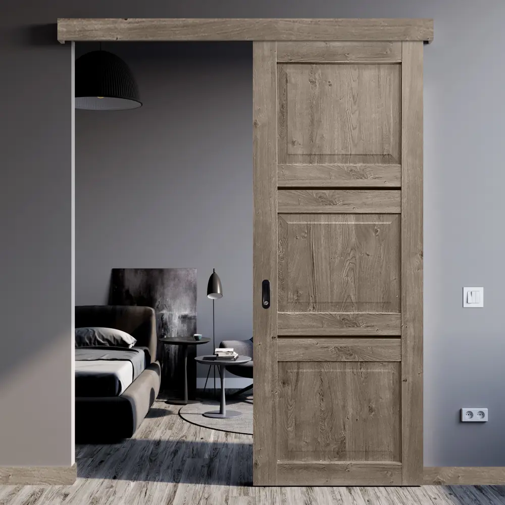 Дверь межкомнатная глухая Гранде 80x200 см CPL цвет берлин с замком и петлями МАРИО РИОЛИ STLM-2086154 - Вид №6