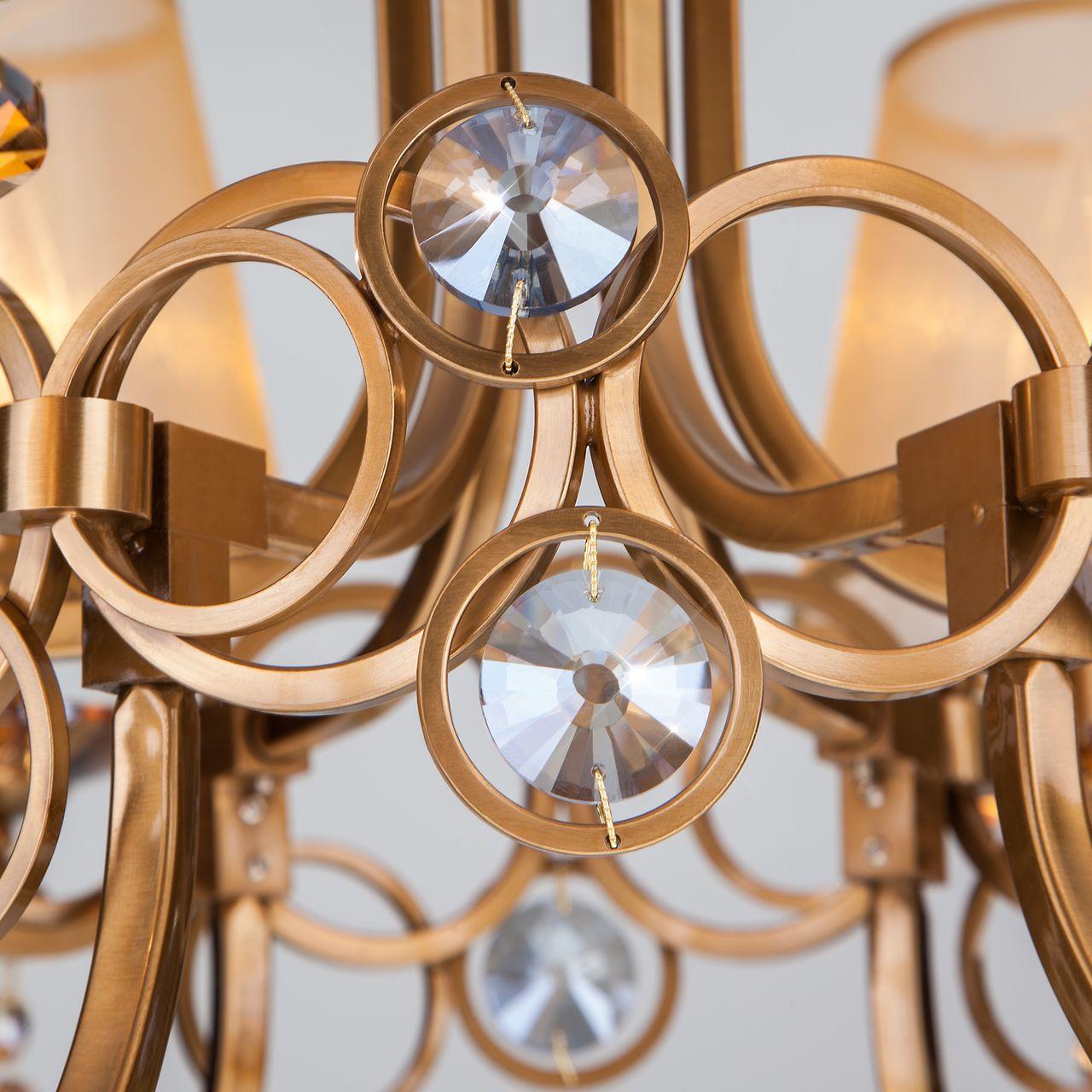 Подвесная люстра Bogates Granta 292/6 Strotskis BOGATES ДИЗАЙНЕРСКИЕ, GRANTA 187531 Золотой  - Вид №2