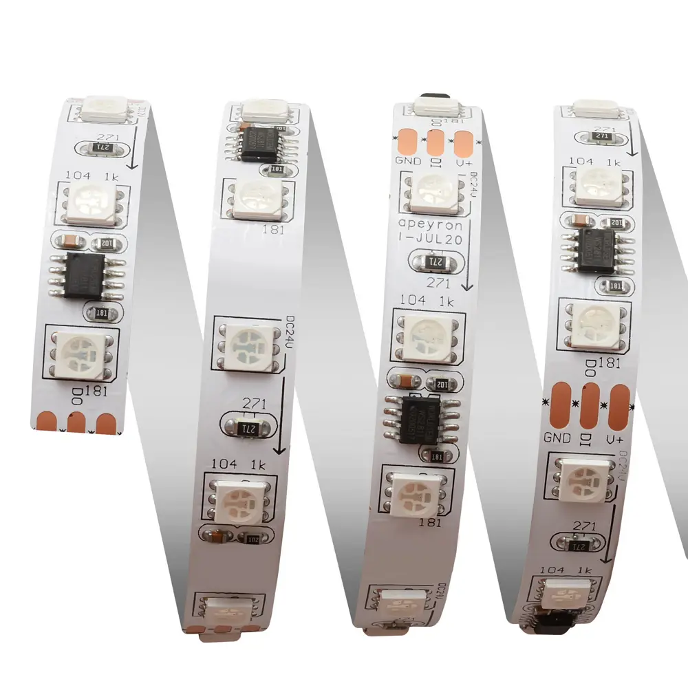 Светодиодная лента адресная Apeyron 10-99 60 диод 14.4 Вт/м 24 В 12 мм IP20 10 м RGB свет STLM-2098547 - Вид №4