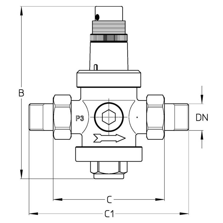 CIMBERIO CIM 1420 2 Редуктор давления латунный CIM 1420 с наружной резьбой  - Вид №1
