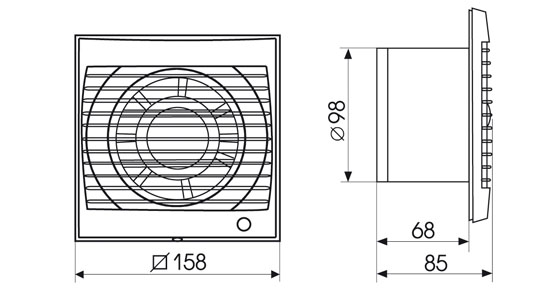 Накладной вентилятор Soler Palau Future-100 PIR sun-id-683206 - Вид №2