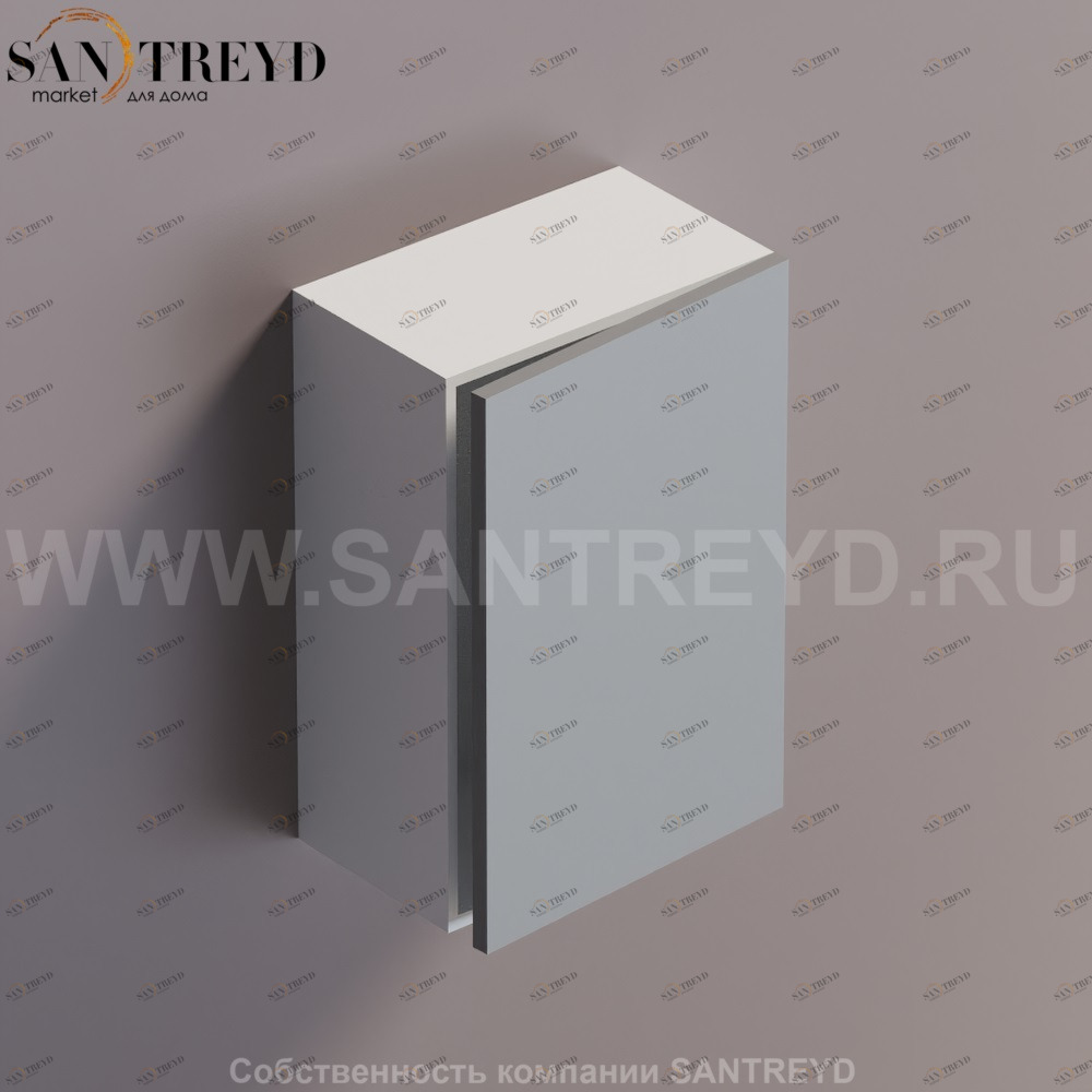 FLAT V Подвесной шкаф с петлями слева. Отделка: белая краска и серая краска. AFXMO236042ZG Agape