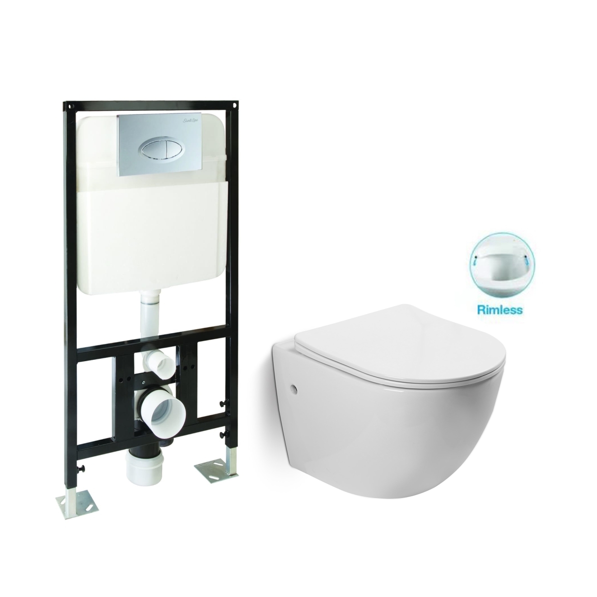 Подвесные унитазы SL-5018 + SL-01 SANTILINE 