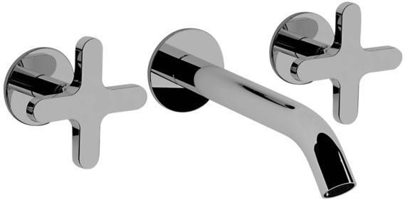 AZ 34 Смесители для раковины Azzurra ceramica Смеситель для раковины настенный на 3 отверстия с изливом ø18, длина 180 мм LINEA