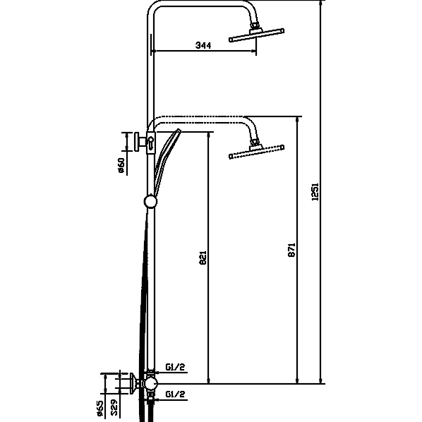 35-06/C ATLAS  Смеситель для душа  ARGO kran 3506catlas - Вид №1