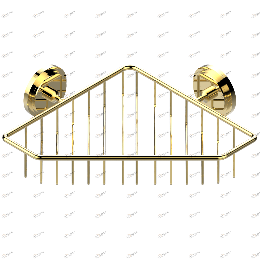 G2H-3623 Мыльница-сетка большая угловая с фланцами 200 x 200 мм Thg-paris Le 9 Howlite Покрытие PVD золотистый цвет G2H-3623 CAT.F