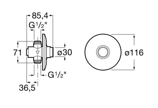 Настенная кнопка сброса времени для писсуара Roca Instant ARCH-00030379 - Вид №2