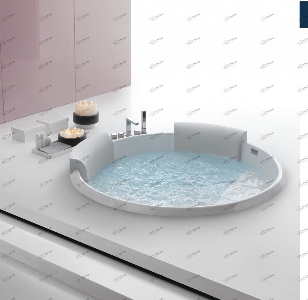 Круглая ванна встроенная Bolla 160 см с гидромассажем 2BOA1N4 Gruppo Geromin