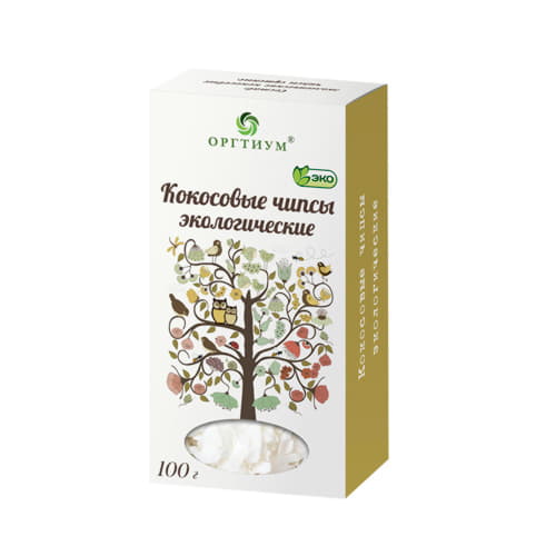 Чипсы кокосовые Оргтиум 100 г Santreyd 13552
