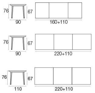 emu Выдвижной прямоугольный садовый стол из стали Plus 4 3485 - 3486 - 3487 - Вид №19