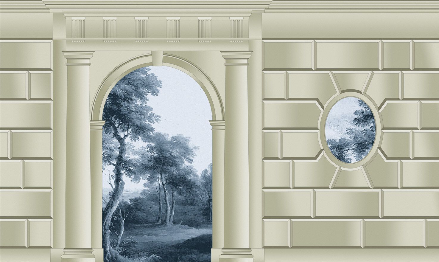 Обои с рисунком Jannelli&Volpi CAMERA CON VISTA 1 ARCH-00072071 - Вид №1