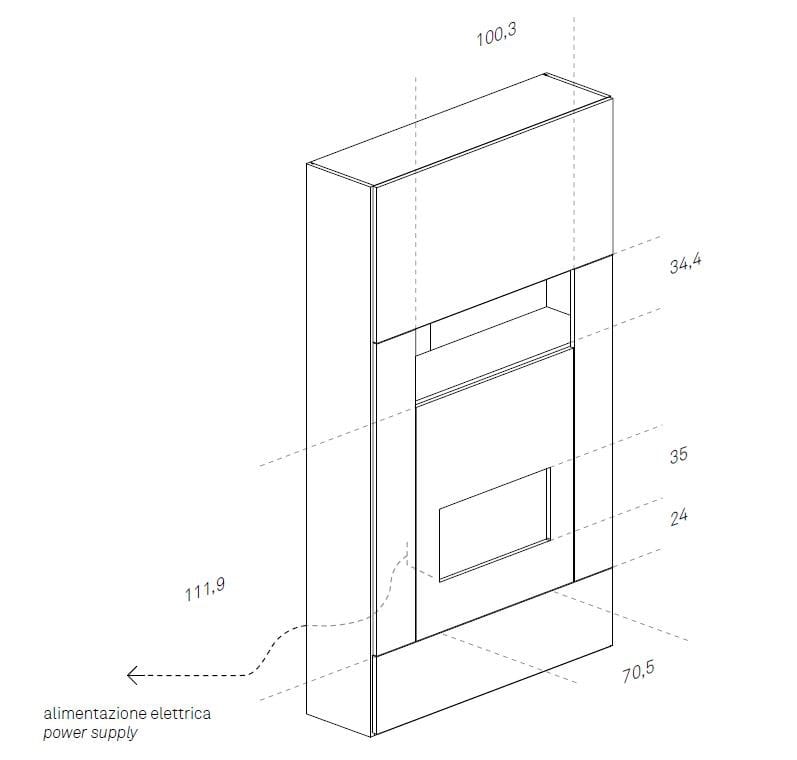 Шкаф с камином Caccaro Roomy ARCH-00123803 - Вид №3