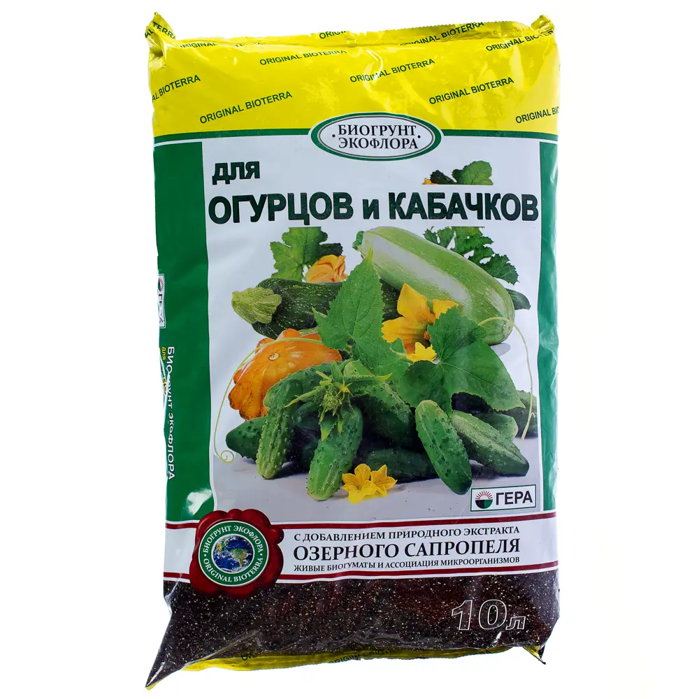 Удобрение биогрунт «Экофлора» для огурцов 10 л 18419854 STLM-2173455 Santreyd 