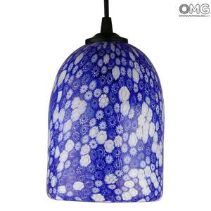 4050 ORIGINALMURANOGLASS Потолочный светильник Миллефиори синий - муранское стекло OMG 12 см