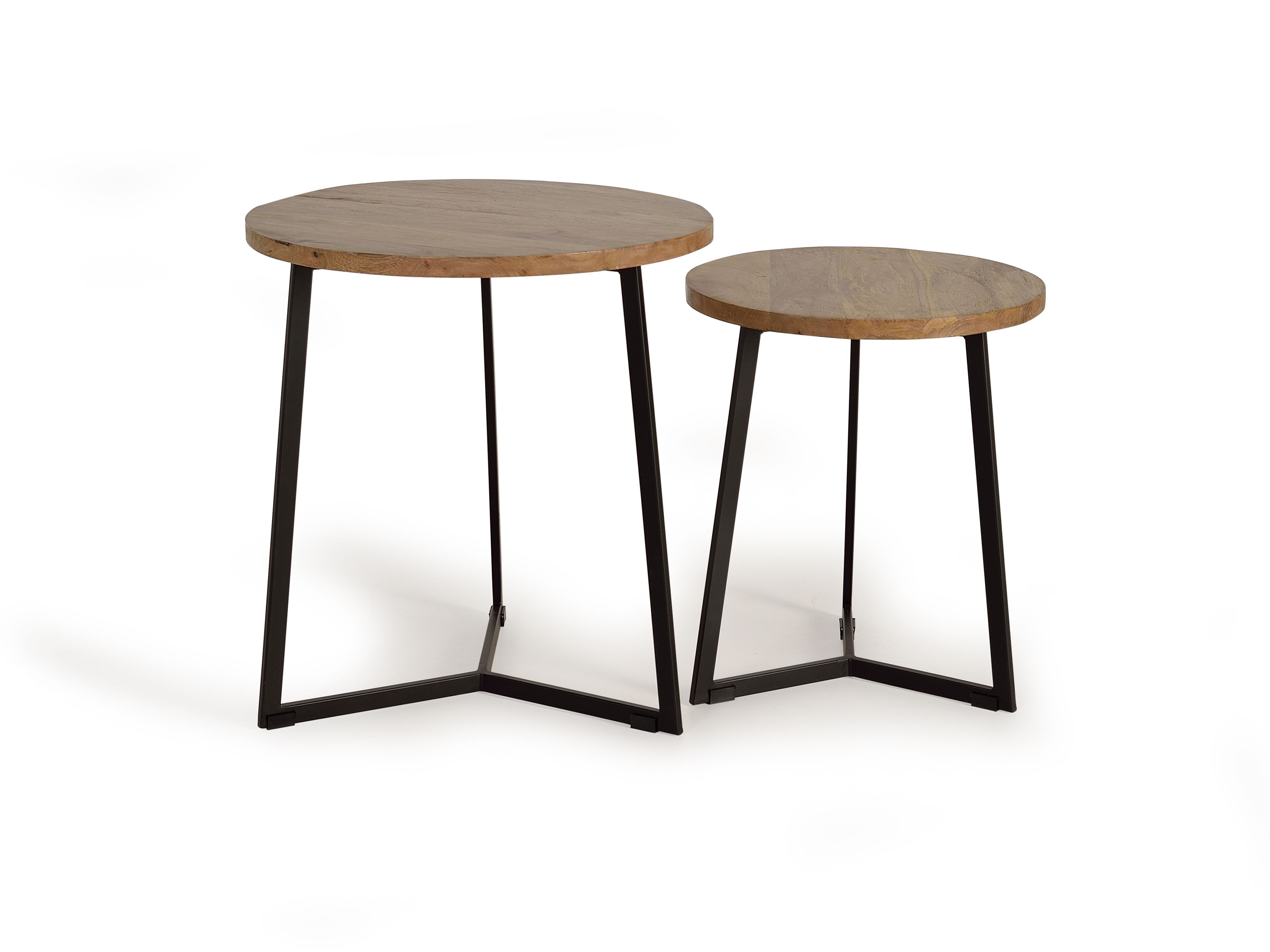 Круглый журнальный столик из манго Giner y Colomer 1223 ARCH-00037199