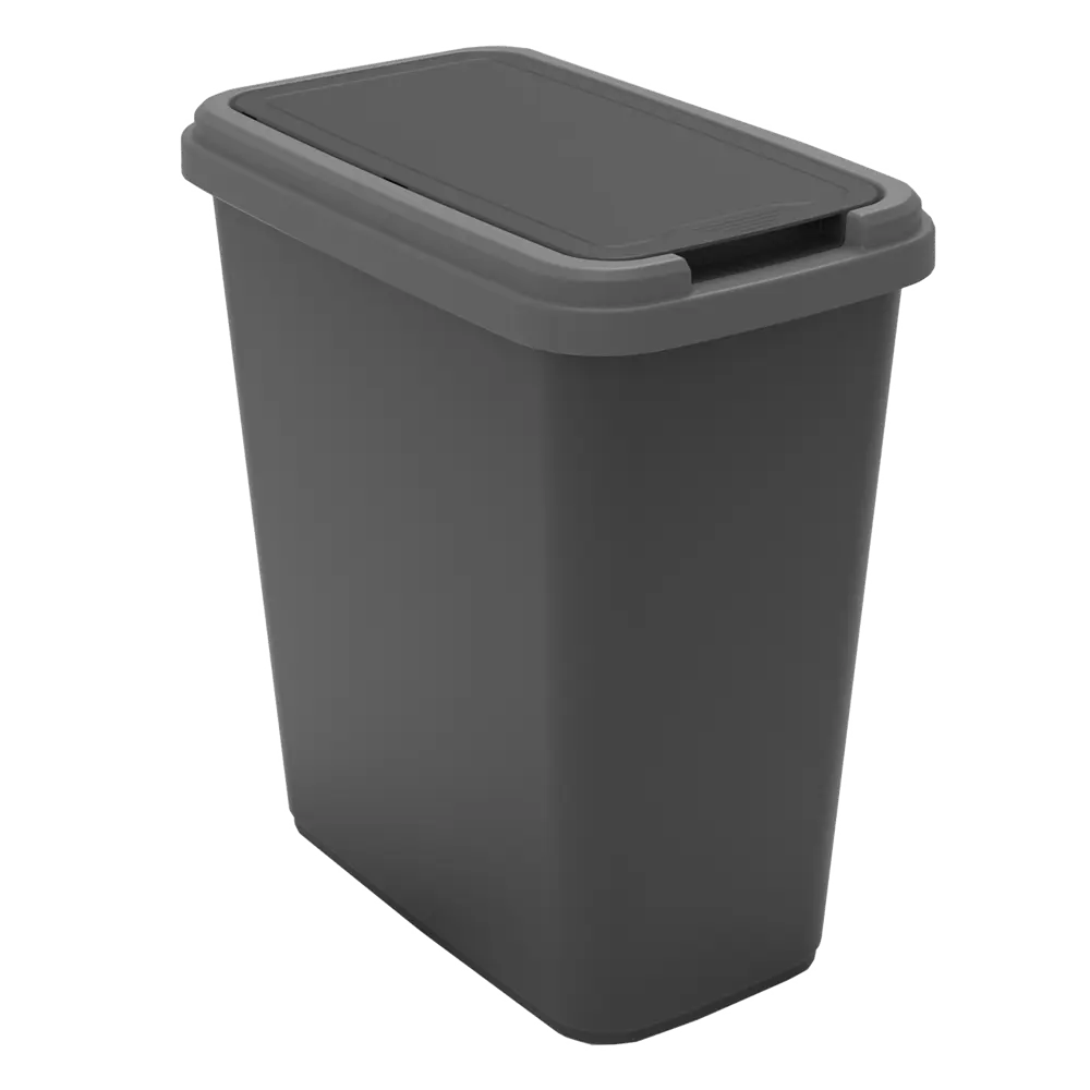 Бак для мусора Delinia с откидной крышкой 25 л полипропилен цвет черный STLM-2032269
