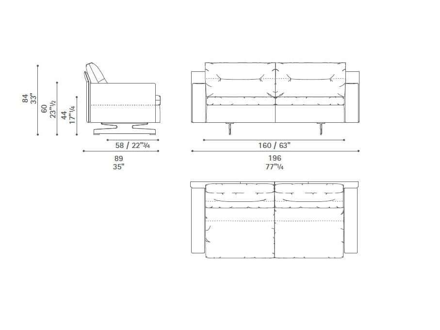 2-местный диван с подголовником Poltrona Frau коллекция-диваны и кресла ARCH-00084444 - Вид №3