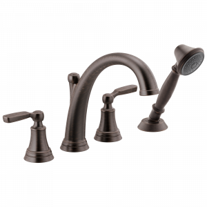 T4732-RB Римская ванна с ручным душем Delta Faucet Woodhurst Венецианская бронза