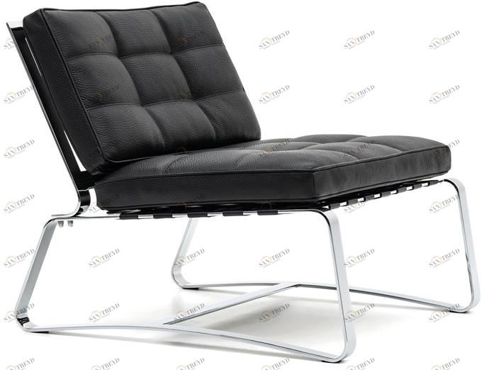 Minotti Стеганое кожаное кресло-санки sun-id-1351838