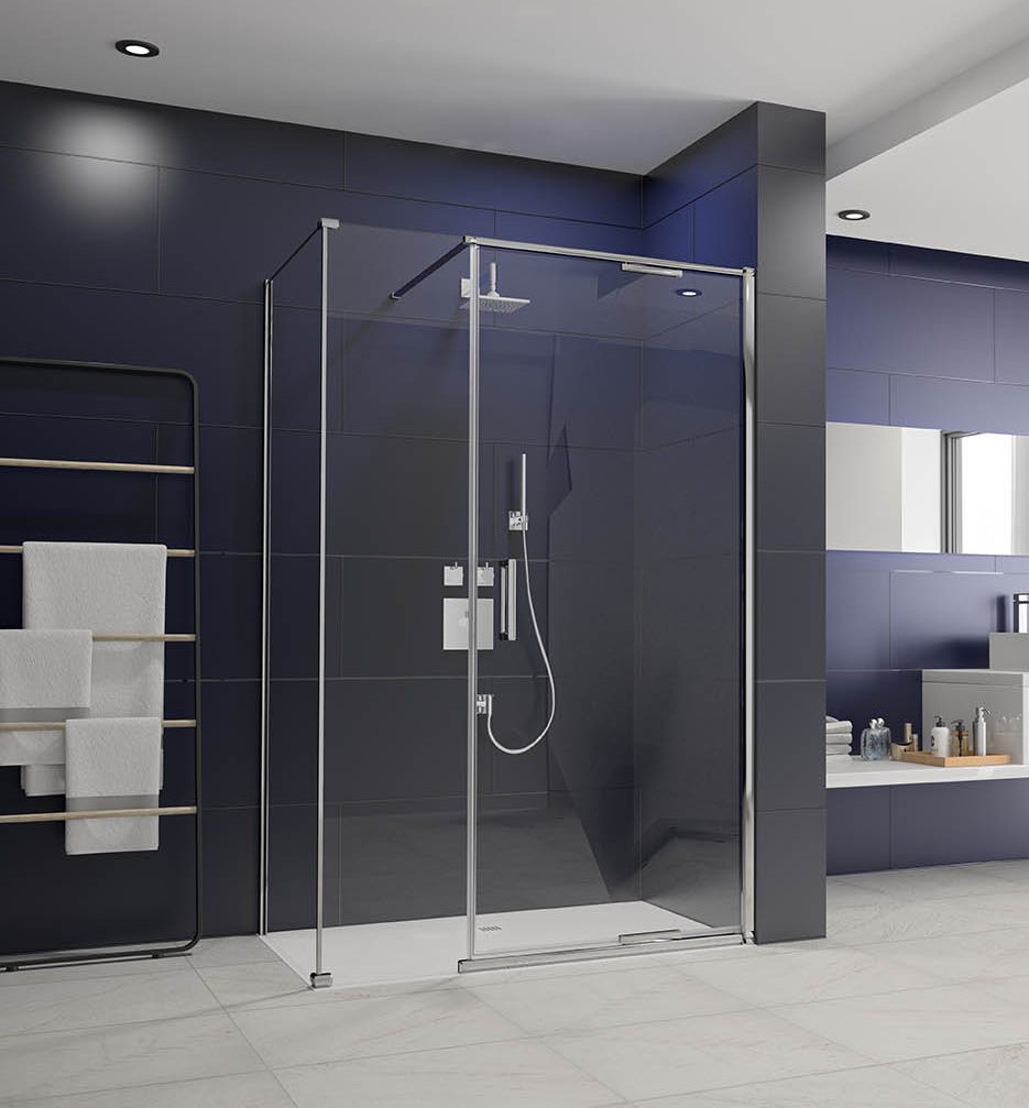 Торцевая панель для монтажа с дверью AR8SPN90H Merlyn Arysto Хромированный 