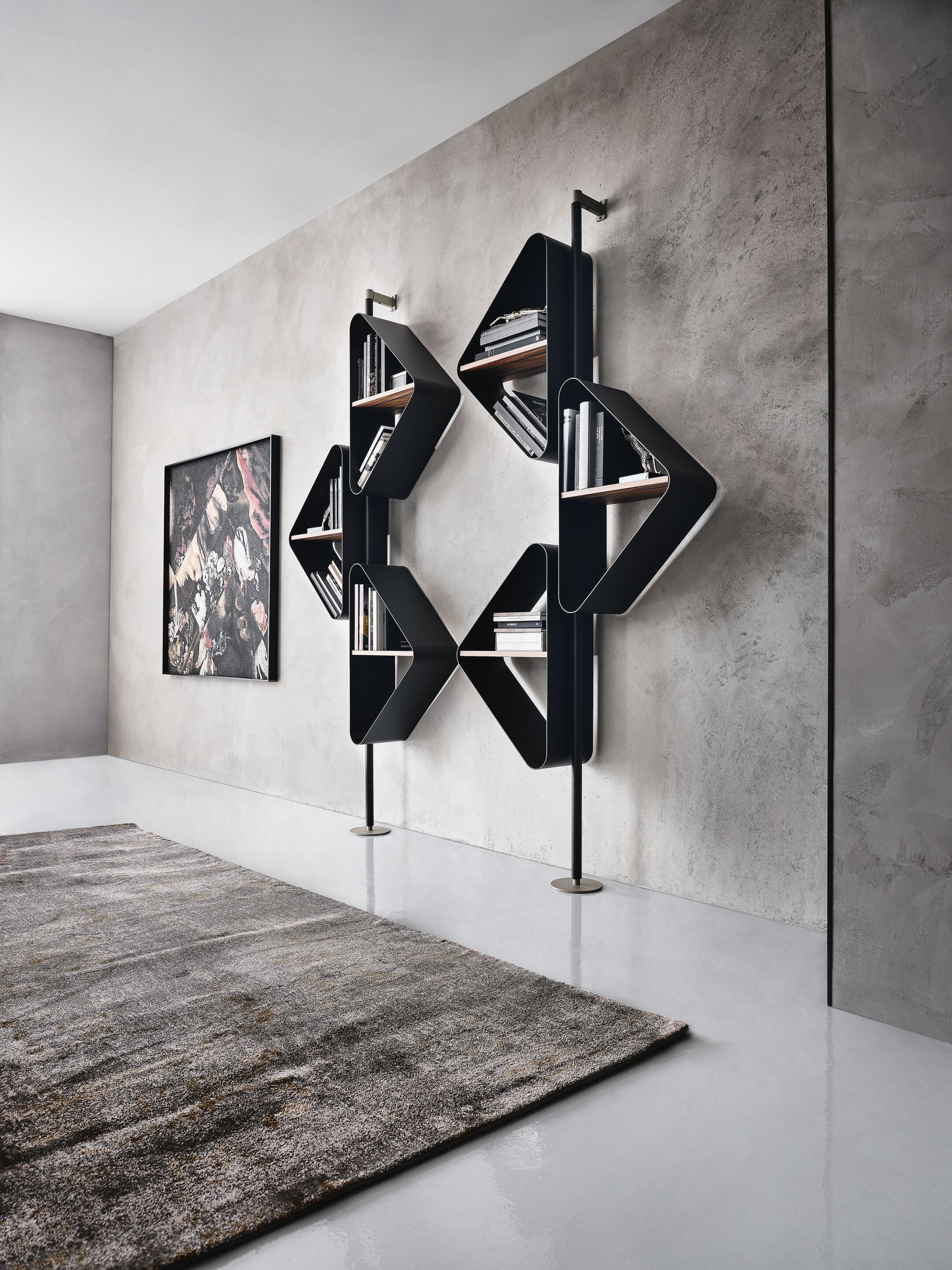 Книжный шкаф с креплением пол-потолок Cattelan italia SPINNAKER ARCH-00029519 - Вид №3