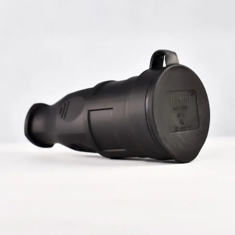Штепсельный разъем с заглушкой 2Р+РЕ 1х16А 220-240V черный LEZARD 106-0400-0102 - Вид №5