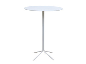 Высокий круглый садовый стол из оцинкованной стали