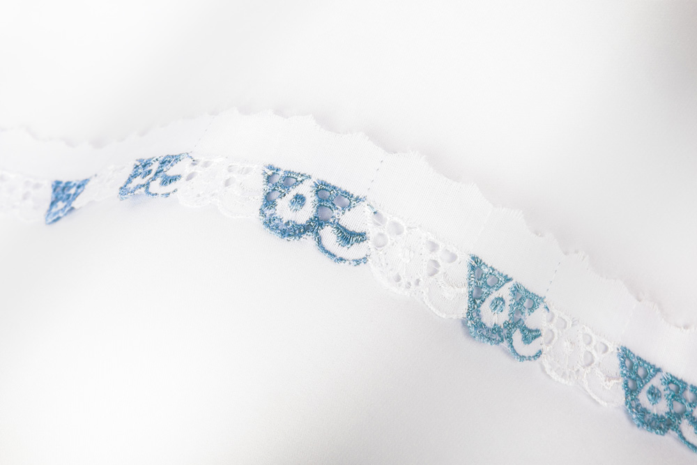 101 Шитье 25 мм в пакете Турция бел./голубой Gamma 