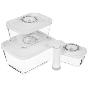 1625888 Набор вакуумных контейнеров STATUS VAC-Glass-Set White 0.5 л, 3 л, 1.5 л