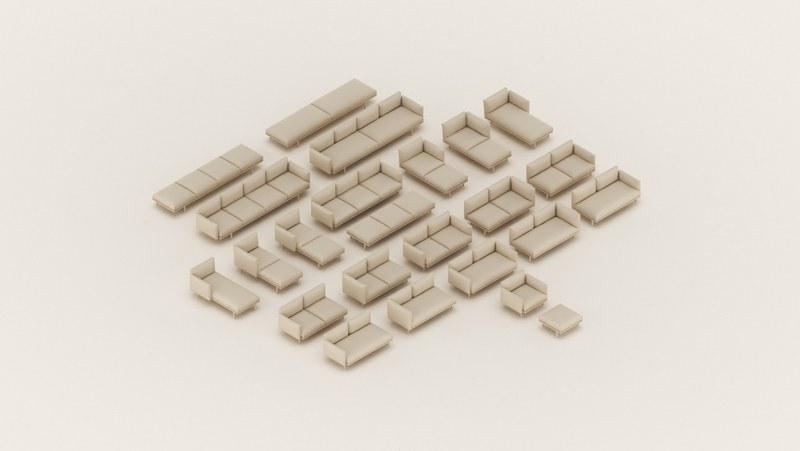 Kettal 2-местный тканевый садовый диван Boma #25040 - Вид №1