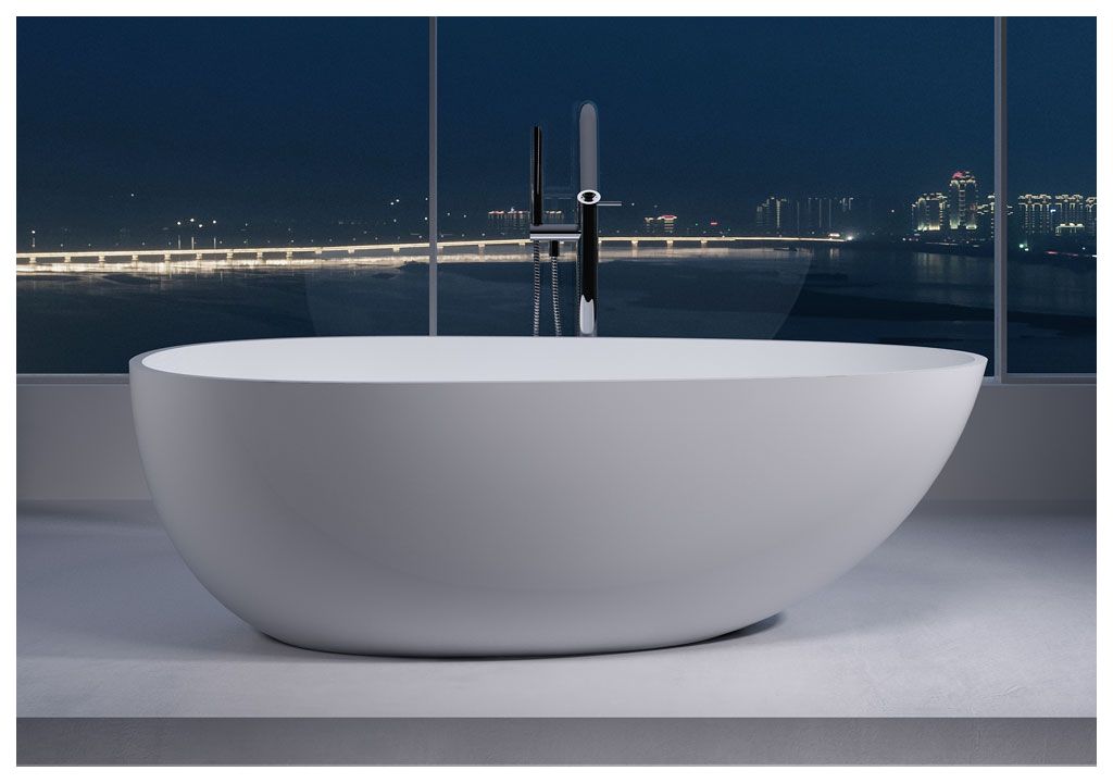 Ванна из искусственного камня Aquanet Miracle TC-S06B 185x83, глянцевая TCS06B - Вид №2