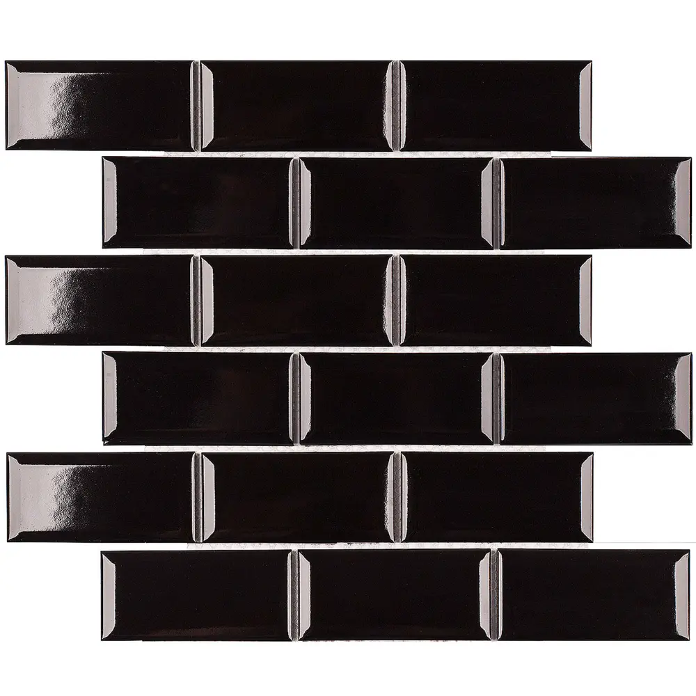 Мозаика керамическая Smart Mosaic Homework Metro Black Glossy 28.8x29.4 см цвет черный 82909303 STLM-2139492 - Вид №2