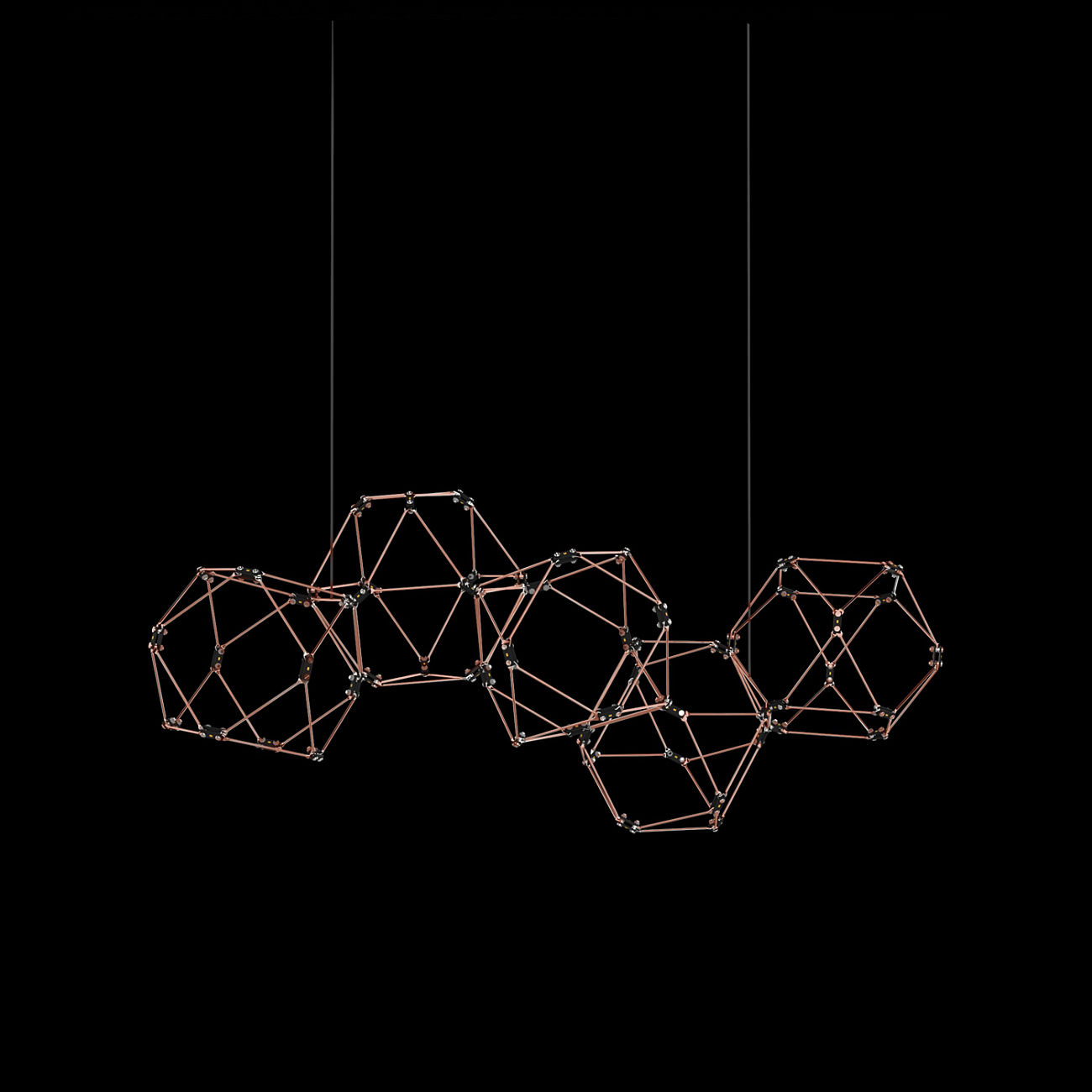 Светильник подвесной 120х75 см медный Lucciola MD18001068-5A DELIGHT COLLECTION ДИЗАЙНЕРСКИЕ 00-3883131 Медь  - Вид №1