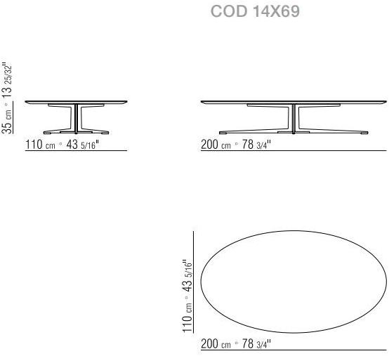 Flexform Овальный деревянный журнальный столик Fly sun-id-1359792 - Вид №3