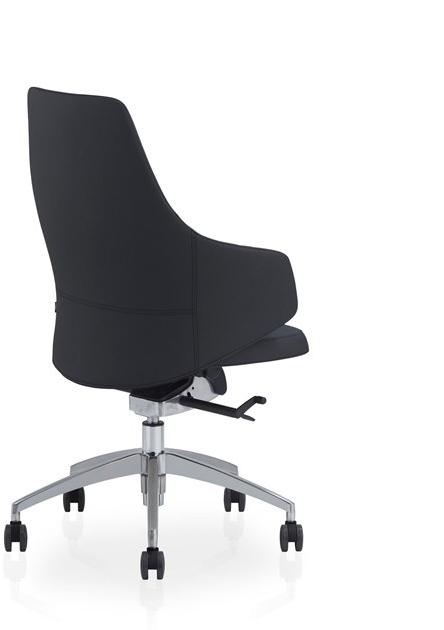 B&T Design Кожаное кресло руководителя с 5 спицами и средней спинкой sun-id-1427626 - Вид №2