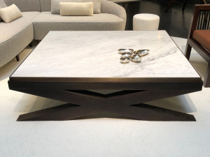 Квадратный мраморный журнальный столик