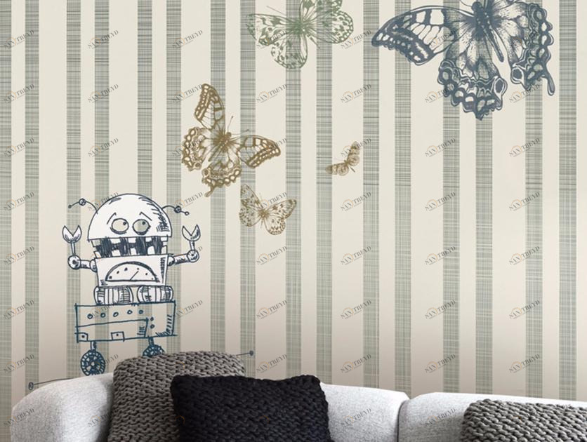 Inkiostro Bianco Панорамные полосатые обои Collection 2014 sun-id-1400964