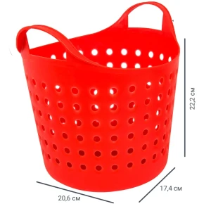 Корзинка Soft 20.61×22.21×17.4 см 4.1 л пластик цвет красный