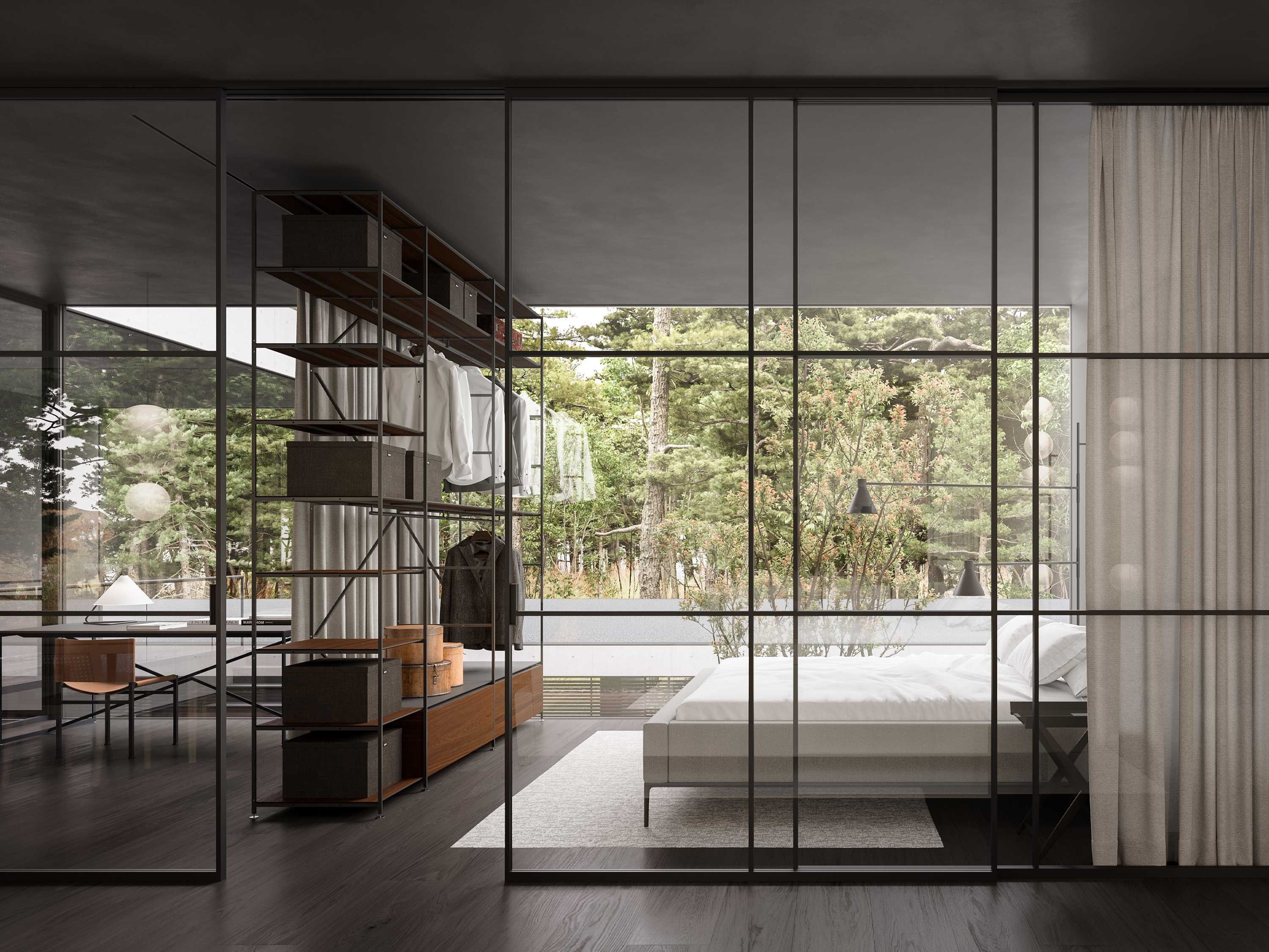 Раздвижные стеклянные двери ADL мастерская ARCH-00029090 - Вид №1