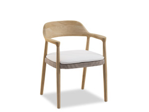 Стул для сада из тикового дерева с подлокотниками