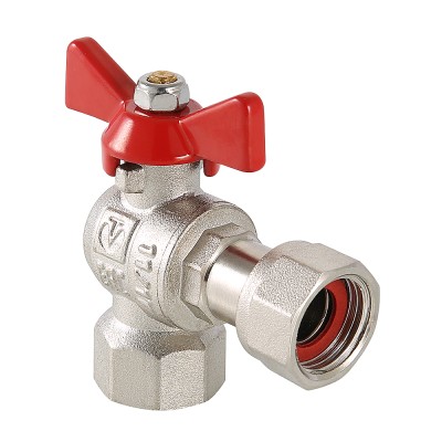 VT.266.N.0505 Кран шаровой угловой с накидной гайкой и внутренней резьбой Valtec 3/4" х 3/4" 