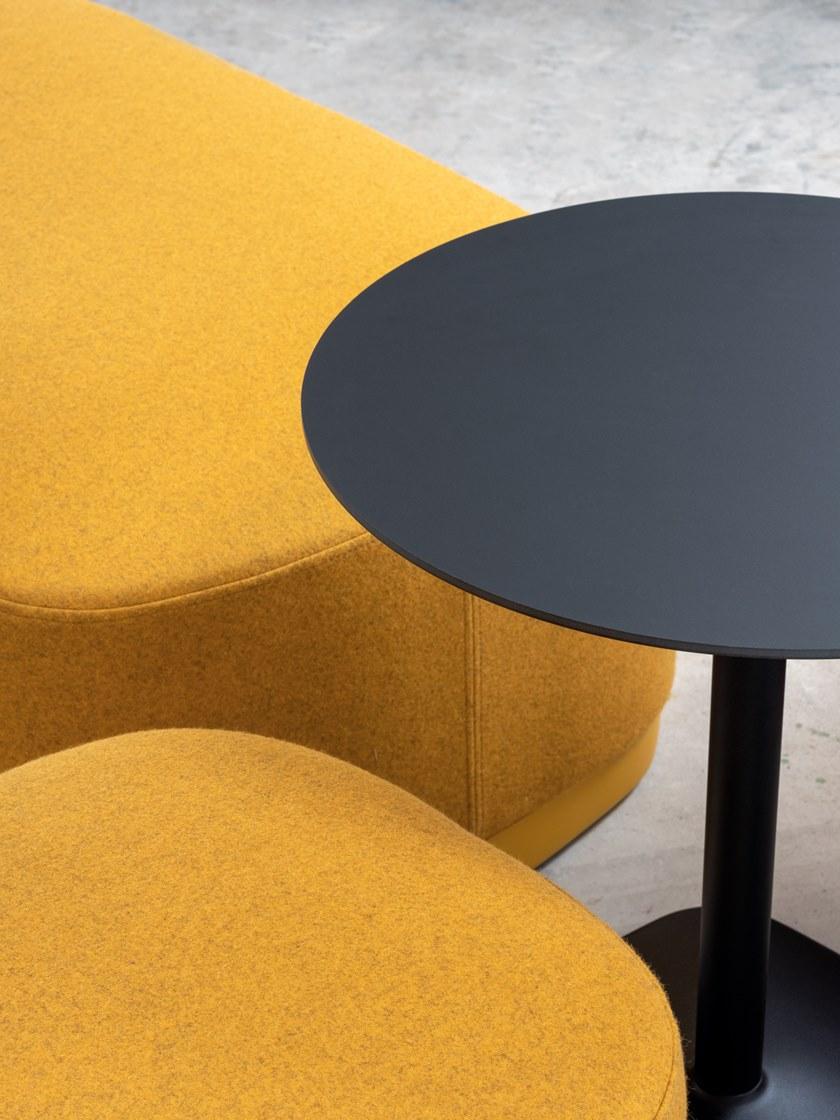 ENEA Круглый журнальный столик со стальным основанием и столешницей из нпл Iron sun-id-1398912 - Вид №6