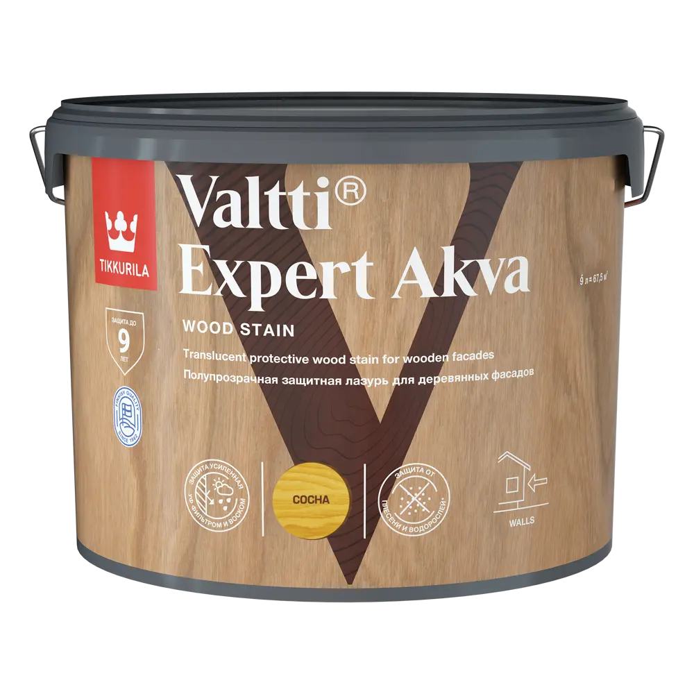 Tikkurila Valtti Expert Akva — защитно-декоративный антисептик для дерева 82115527 STLM-0019433 - Вид №1