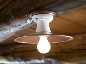 Медный потолочный светильник